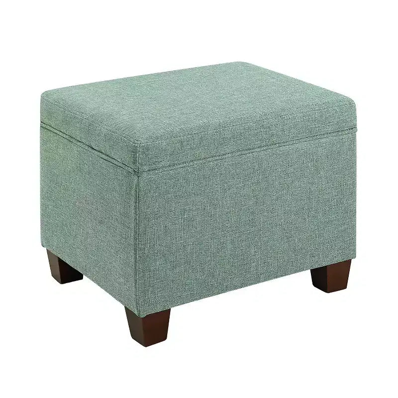 Banc de rangement capitonné en lin