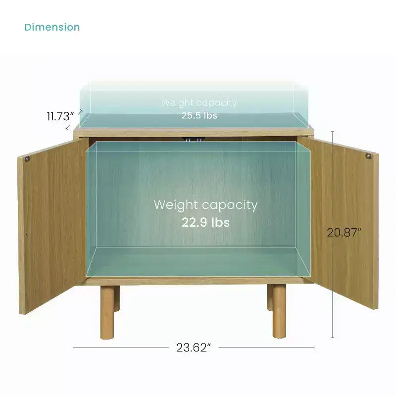 Table d'appoint cube de rangement empilable avec porte et étagères personnalisables