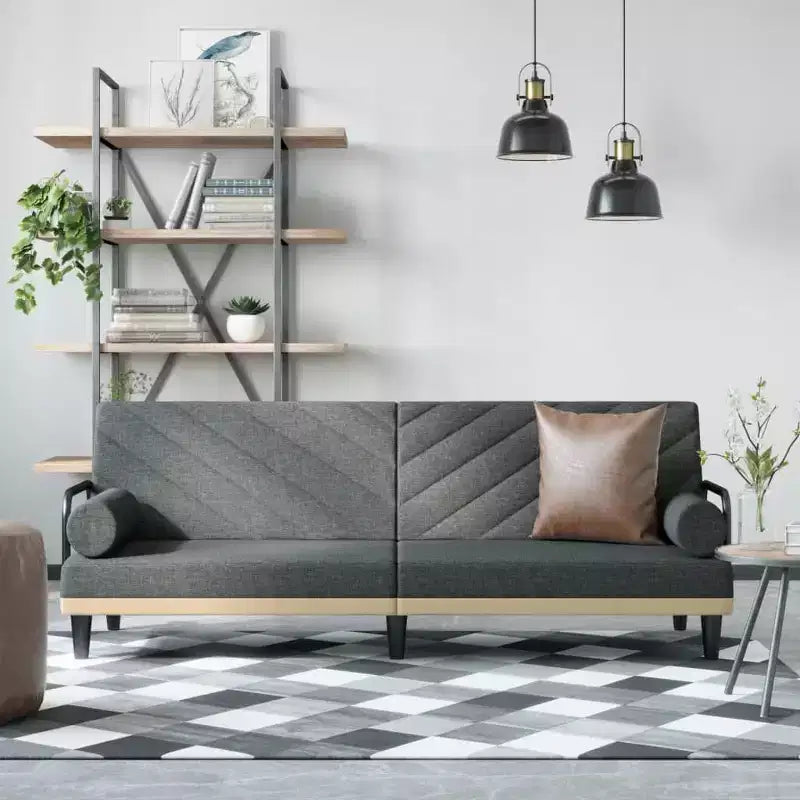 Canapé convertible avec accoudoirs Canapé inclinable Causeuse Tissu