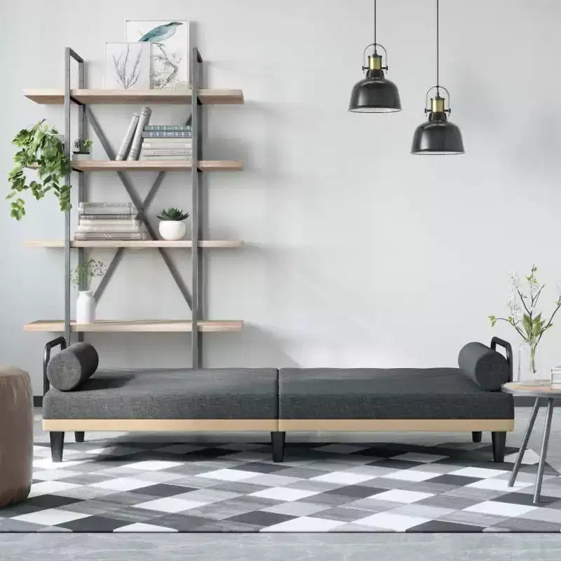 Canapé convertible avec accoudoirs Canapé inclinable Causeuse Tissu
