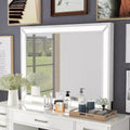 Miroir contemporain avec éclairage LED et prise USB, blanc lumineux