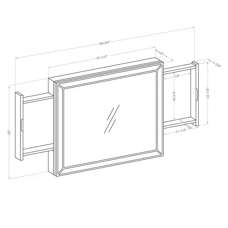 Miroir contemporain avec éclairage LED et prise USB, blanc lumineux