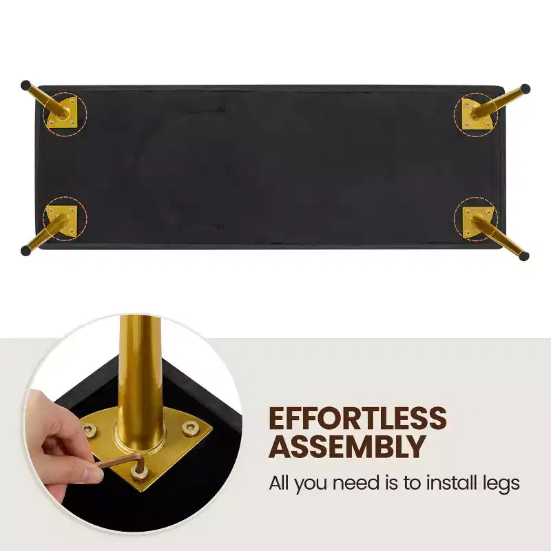 Banc Ottoman Rembourré Moderne Capitonnage Boutonné