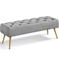 Banc Ottoman Rembourré Moderne Capitonnage Boutonné