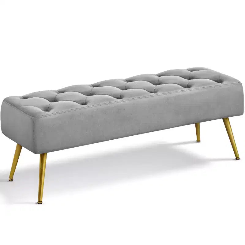Banc Ottoman Rembourré Moderne Capitonnage Boutonné