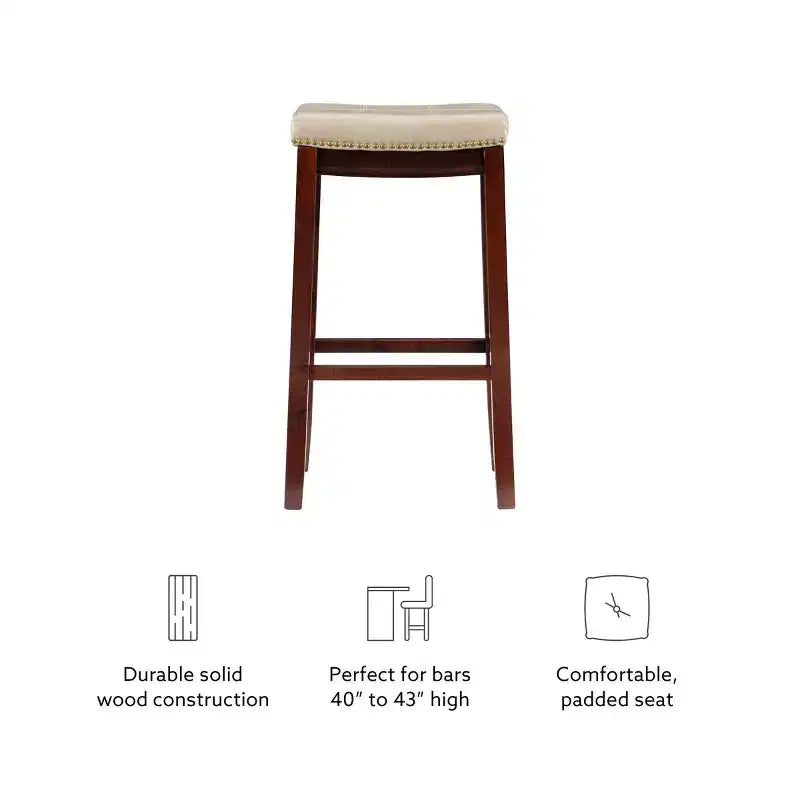 Tabourets de bar sans accoudoirs, sans dossier, repose-pieds