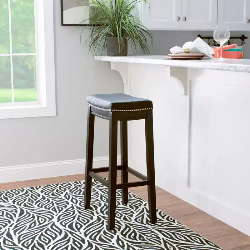 Tabourets de bar sans accoudoirs, sans dossier, repose-pieds