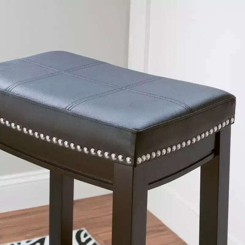 Tabourets de bar sans accoudoirs, sans dossier, repose-pieds