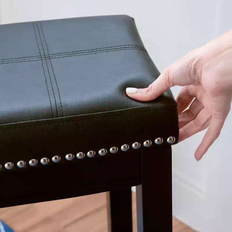 Tabourets de bar sans accoudoirs, sans dossier, repose-pieds
