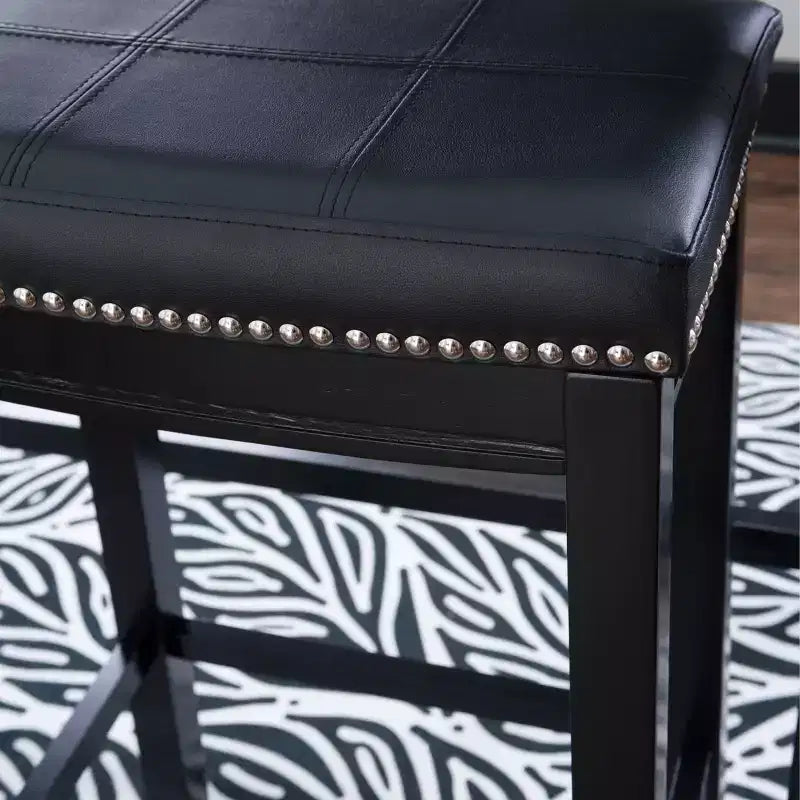 Tabourets de bar sans accoudoirs, sans dossier, repose-pieds