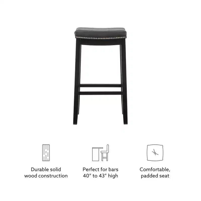 Tabourets de bar sans accoudoirs, sans dossier, repose-pieds