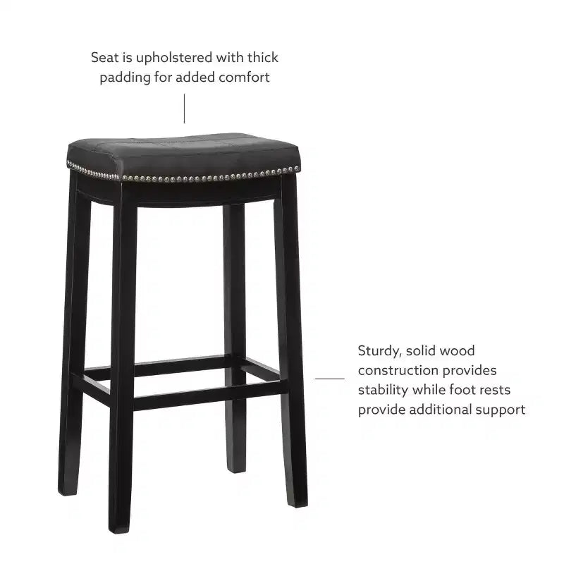 Tabourets de bar sans accoudoirs, sans dossier, repose-pieds