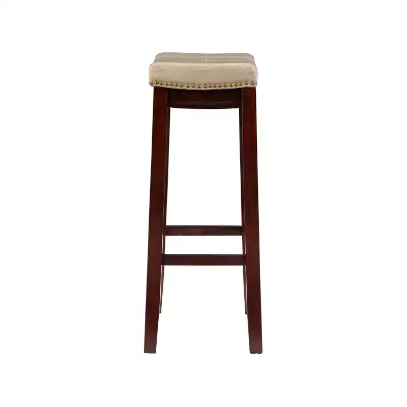 Tabourets de bar sans accoudoirs, sans dossier, repose-pieds