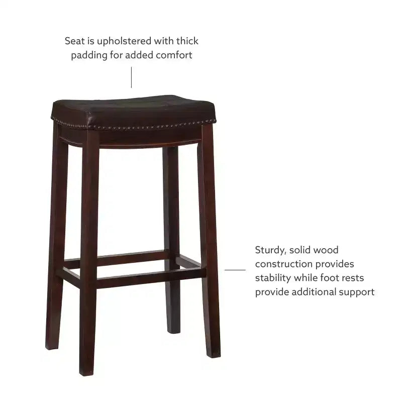 Tabourets de bar sans accoudoirs, sans dossier, repose-pieds